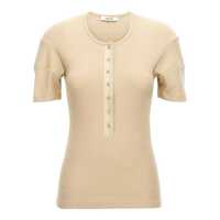 Tricouri Lemaire 'Fitted Henley' T-Shirt Femei