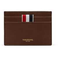 Portofele Compact Dark Brown Calfskin Credit Card Holder Barbati