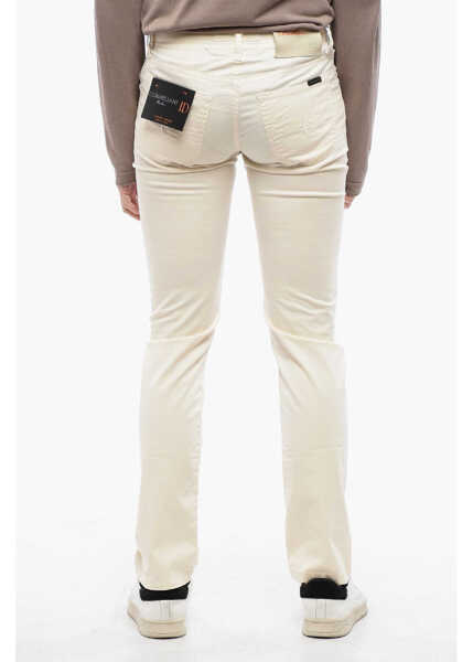 Pantaloni casual CORNELIANI Id Regular Waist Cotton Stretch 5 Pockets Pants With 4-Butto Beige Barbati (BM 16822203) 2