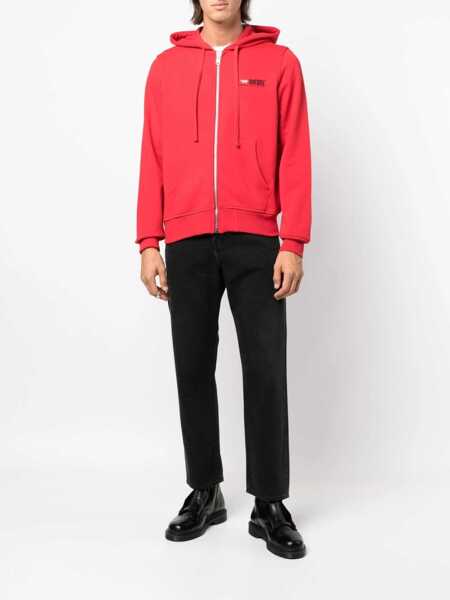 Bluze de trening Diesel Red Tag Hoodie S-Ginn-Hood With Zip Closure Red Barbati (BM 16822221) 2