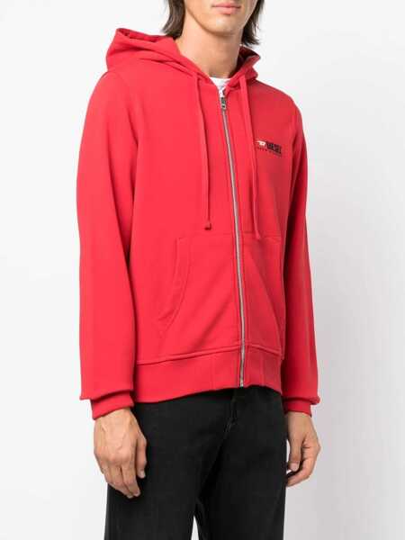 Bluze de trening Diesel Red Tag Hoodie S-Ginn-Hood With Zip Closure Red Barbati (BM 16822221) 3
