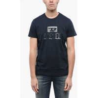 Tricouri Solid Color T-Diego Crew-Neck T-Shirt With Tone On Tone Logo Barbati