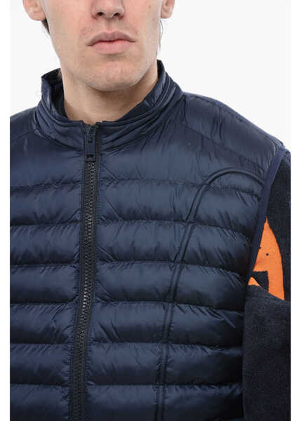 Jachete Diesel Sleveless Quilted W-Hawkyl-Sl Lightweight Jacket Blue Barbati (BM 16822230) 3