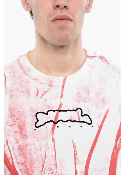 Tricouri Diesel Red Tag Wrinkled Effect T-Just-N3 Crew-Neck T-Shirt White Barbati (BM 16822239) 3