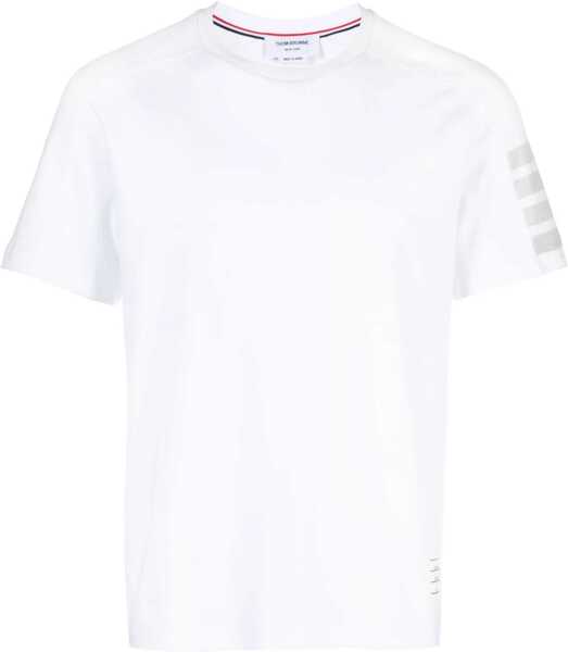 Tricouri Thom Browne T-Shirt horizontal bands WHITE Barbati (BM 16822506) 1
