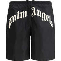 Bermude Palm Angels Curved Logo Swimshorts