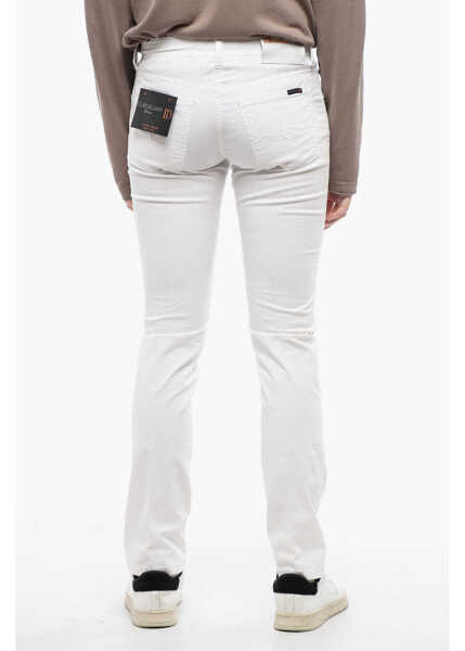 Pantaloni casual CORNELIANI Id Cotton Stretch Lazisefix 5 Pockets Pants With Belt Loops White Barbati (BM 16822734) 2