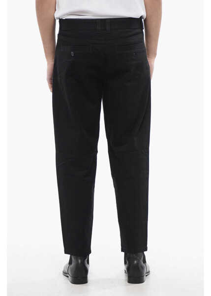 Pantaloni casual Diesel Red Tag Single-Pleated Carrot Fit P-Arthur Pants Black Barbati (BM 16822755) 2