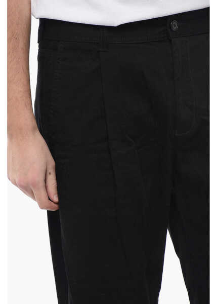 Pantaloni casual Diesel Red Tag Single-Pleated Carrot Fit P-Arthur Pants Black Barbati (BM 16822755) 3