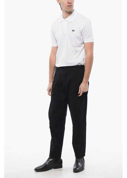 Pantaloni casual Diesel Red Tag Single-Pleated Carrot Fit P-Arthur Pants Black Barbati (BM 16822755) 4