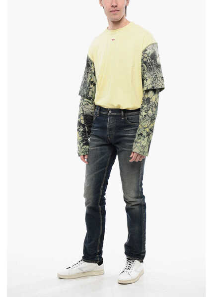 Blugi slim fit Diesel Mid Waist Slim Fit 1995 D-Sark Jeans 17Cm L32 Blue Barbati (BM 16822770) 4