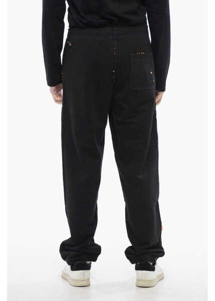 Pantaloni casual Diesel Red Tag Embroidered P-Marky-Pock Casual Pants With Drawstrin Black Barbati (BM 16822773) 2