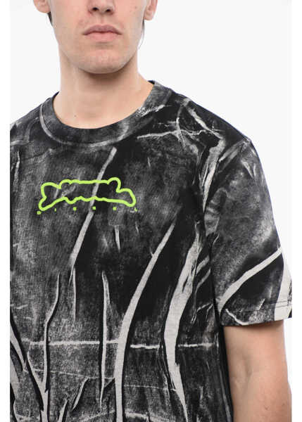 Tricouri Diesel Red Tag Wrinkled Effect T-Just-N3 Crew-Neck T-Shirt Black Barbati (BM 16822776) 3