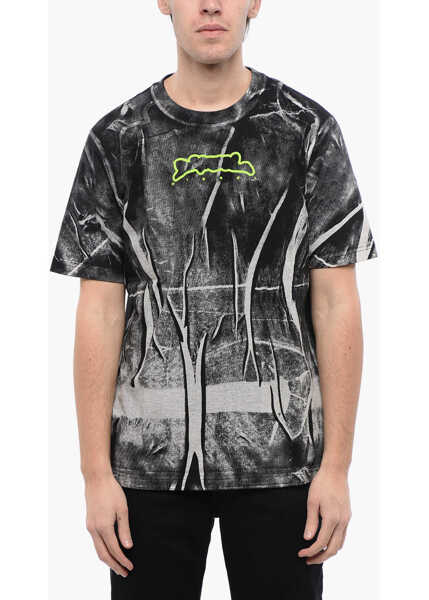 Tricouri Diesel Red Tag Wrinkled Effect T-Just-N3 Crew-Neck T-Shirt Black Barbati (BM 16822776) 1