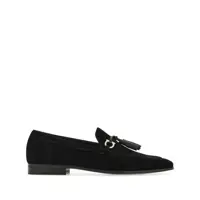 Mocasini 'Besile 2' Black Loafers With Gancini And Cord Detail In Suede Man Barbati