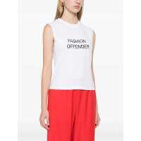 Topuri Victoria Beckham Dama - Topuri Victoria Beckham Victoria Beckham Slogan Tank Top WHITE Femei (BM 16824905) - B-mall.ro