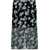 ROTATE Birger Christensen Black Pencil Skirt With Mesh Panels And All-Over Floral Motif In Tech Fabric Woman Black