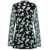 ROTATE Birger Christensen Black High Neck Mini Dress With Semi Sheer Sleeves And All-Over Floral Motif In Tech Fabric Woman Black