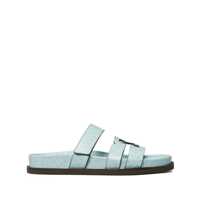 Balerini 'Ines' Blue Sandals With Patch Logo On The Front In Leather Woman Femei