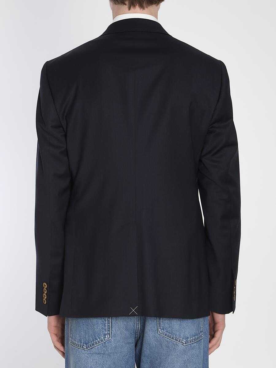 Sacouri Dolce & Gabbana Double-Breasted Jacket With Patch BLUE Barbati (BM 16826669) 4