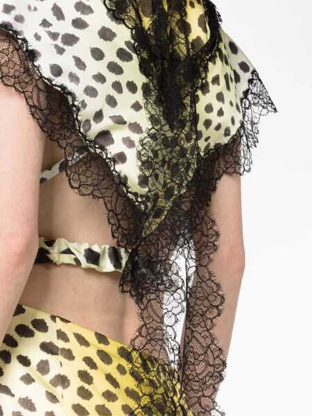 Rochii THE ATTICO The Attico Jace Lace-Trim Minidress YELLOW Femei (BM 16826798) 3