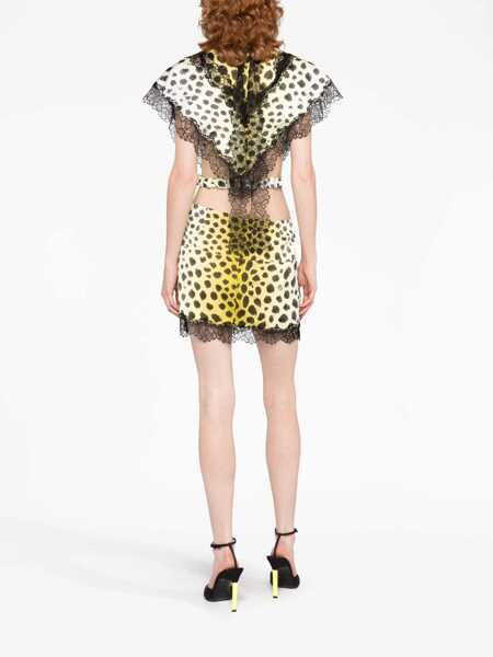 Rochii THE ATTICO The Attico Jace Lace-Trim Minidress YELLOW Femei (BM 16826798) 4