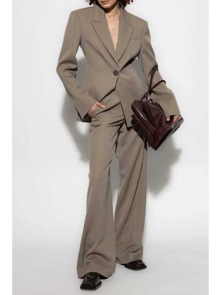 Geci THE ATTICO The Attico Single-Breasted Wool Blazer GRAY Femei (BM 16827551) 2