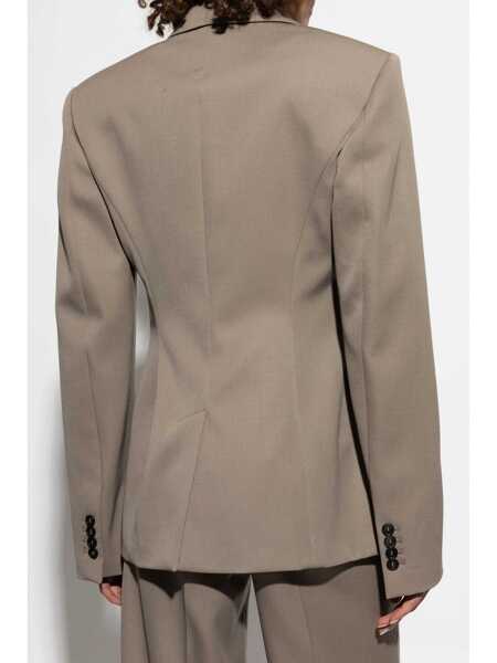Geci THE ATTICO The Attico Single-Breasted Wool Blazer GRAY Femei (BM 16827551) 4