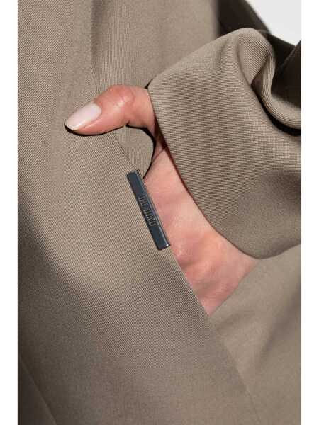 Geci THE ATTICO The Attico Single-Breasted Wool Blazer GRAY Femei (BM 16827551) 5