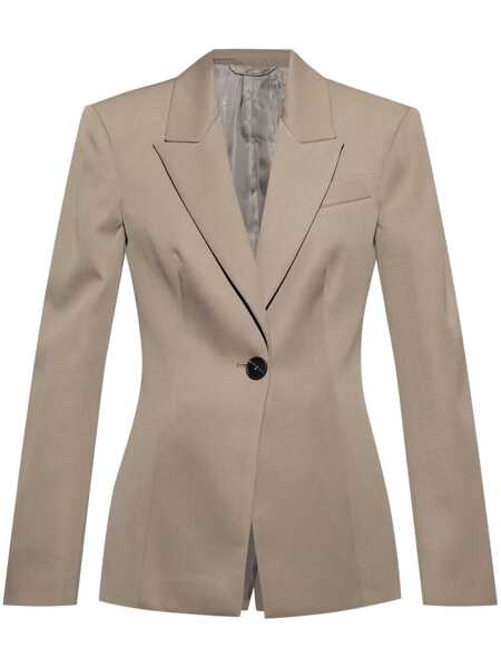 Geci THE ATTICO The Attico Single-Breasted Wool Blazer GRAY Femei (BM 16827551) 1