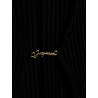 Pulovere JACQUEMUS Dama - Cardigane JACQUEMUS Jacquemus Le Maille Pralu Longue Cardigan Black Femei (BM 16828025) - B-mall.ro