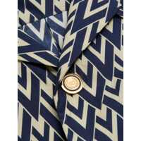 Camasi Valentino Garavani pentru Barbati - Camasi Valentino Garavani Valentino Garavani Toute La V Print Bowling Shirt BLUE/IVORY Barbati (BM 16828193) - B-mall.ro