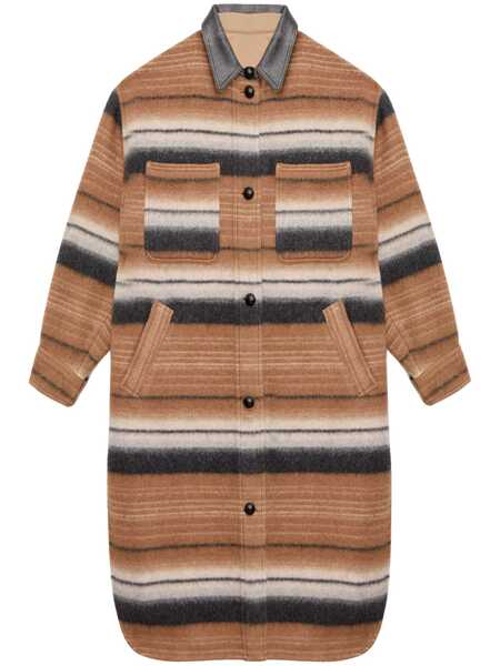 Paltoane Isabel Marant Isabel Marant toile Djila Overshirt Long Coat CAMEL MULTI Femei (BM 16828634) 1
