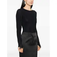 Body-uri MM6 Maison Margiela Dama - Body-uri MM6 Maison Margiela Mm6 Maison Margiela Fringed Bodysuit Black Femei (BM 16828712) - B-mall.ro