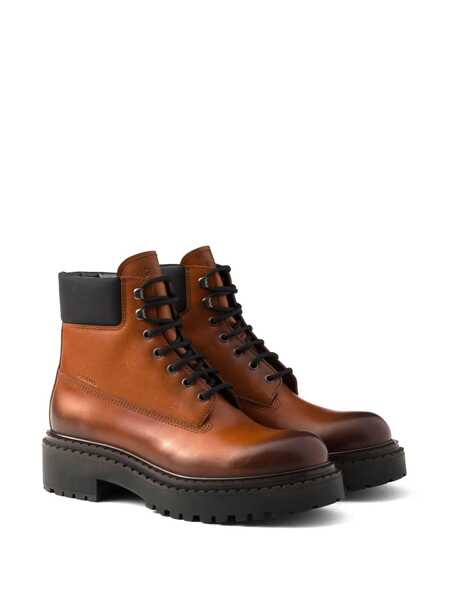 Bocanci Prada Prada Leather Boots Brown Barbati (BM 16829072) 2