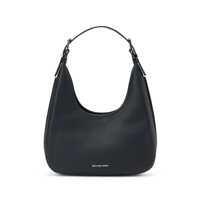 Genti de umar 'Nolita' Black Shoulder Bag With Logo Lettering On The Front In Hammered Leather Woman Femei