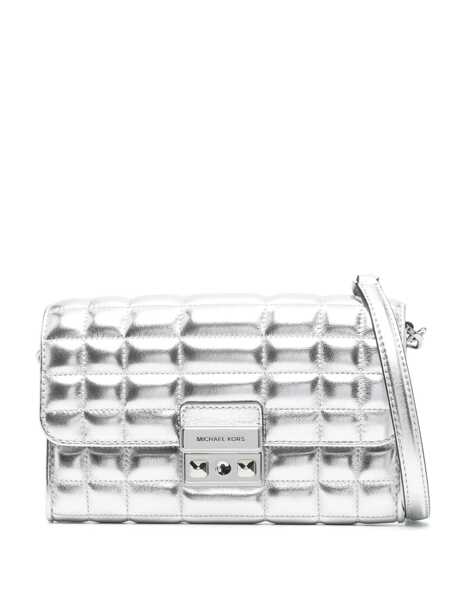 Genti de umar Michael Kors Tribeca Metallic Crossbody Bag With Logo Plaque On The Front And Chain-Link Leather Shoulder Strap In Leather Woman GREY... (BM 16829498) 1