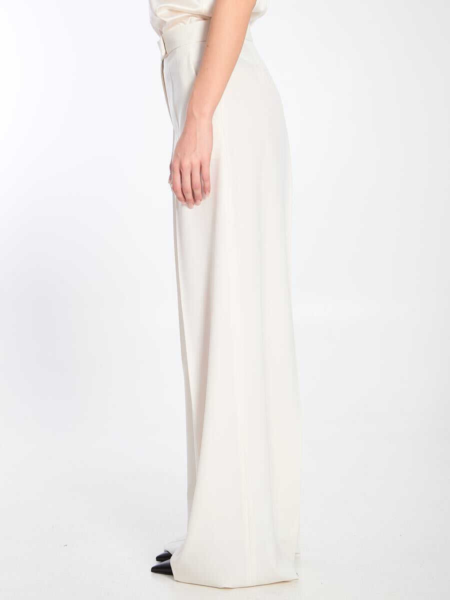 Pantaloni casual Max Mara Gabardine Wool Trousers WHITE Femei (BM 16829522) 3