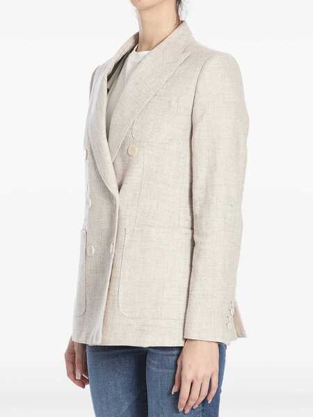 Sacouri Max Mara Double-Breasted Jacket Beige Femei (BM 16829525) 2