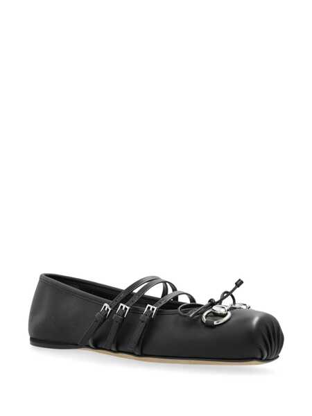 Balerini Gucci Horsebit Ballet Flats Black Femei (BM 16829750) 2