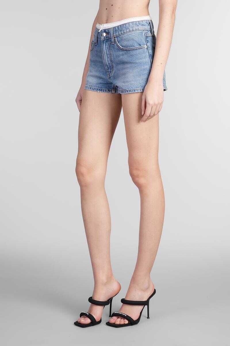 Pantaloni casual Alexander Wang Alexander Wang Shorts BLUE Femei (BM 16830359) 4