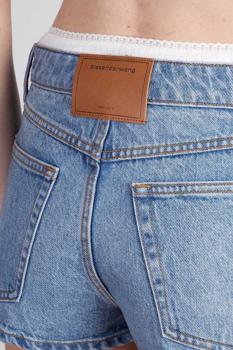 Pantaloni casual Alexander Wang Alexander Wang Shorts BLUE Femei (BM 16830359) 5