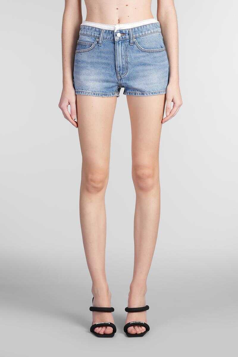 Pantaloni casual Alexander Wang Alexander Wang Shorts BLUE Femei (BM 16830359) 1