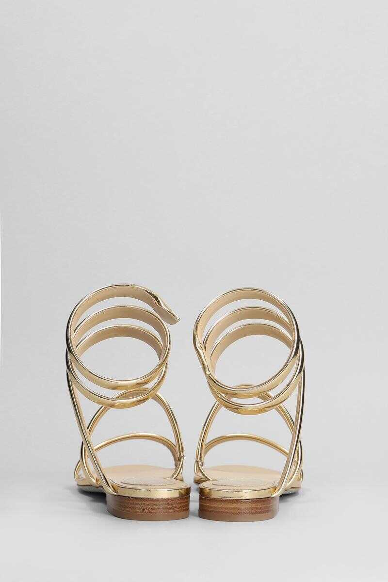 Balerini Rene Caovilla Ren Caovilla Serpente Flats GOLD Femei (BM 16830548) 4