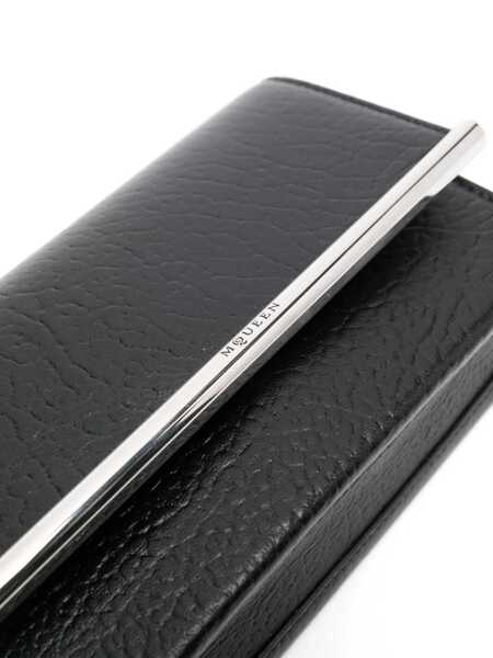 Genti de umar Alexander McQueen Alexander McQueen Cross Bar Mini Shoulder Bag Black Femei (BM 16830731) 4