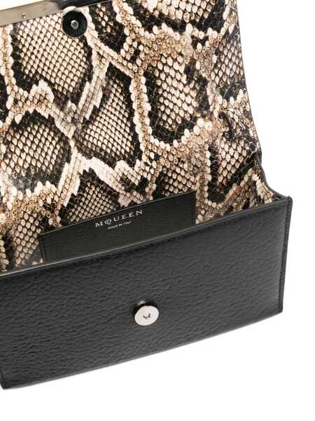 Genti de umar Alexander McQueen Alexander McQueen Cross Bar Mini Shoulder Bag Black Femei (BM 16830731) 5