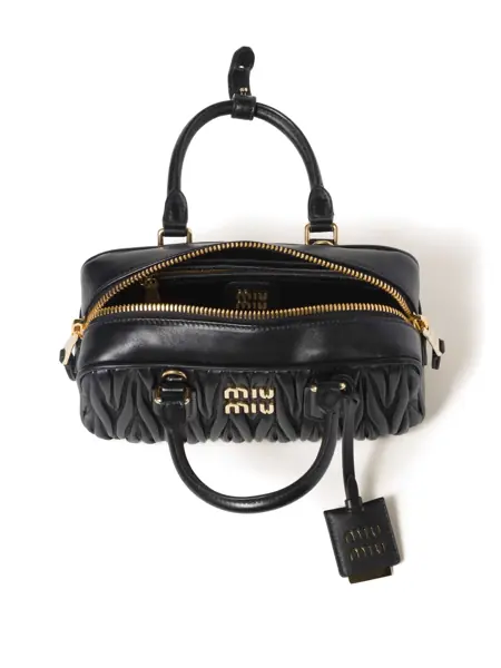 Genti de mana Miu Miu Miu Miu Arcadie Matelass Nappa Leather Bag Black Femei (BM 16831583) 5