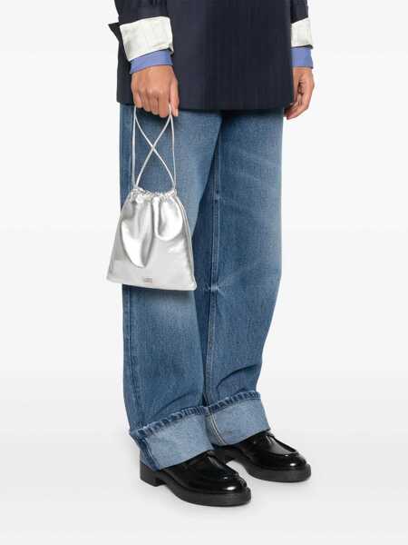 Genti de mana Miu Miu Miu Miu Nappa Leather Pouch Silver Femei (BM 16831667) 2