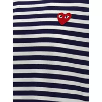 Tricouri Comme des Garçons Dama - Tricouri Comme des Garons Comme Des Garons Play Logo Patch Stripes T-Shirt BLUE Femei (BM 16836446) - B-mall.ro