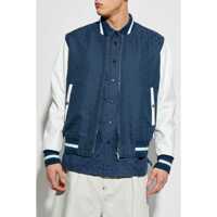 Pulovere Givenchy pentru Barbati - Pulovere Givenchy Givenchy Mixed Mat Varsity Jacket BLUE Barbati (BM 16837133) - B-mall.ro